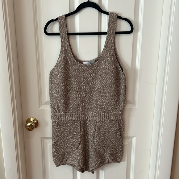 FP Beach, woman’s, M, 2 piece, brown/tan, jumpsuit shorts & cardigan. NWT. - Picture 3 of 8